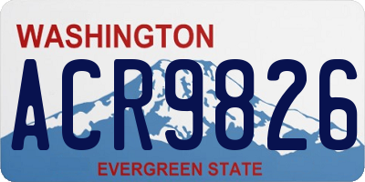WA license plate ACR9826