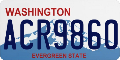 WA license plate ACR9860