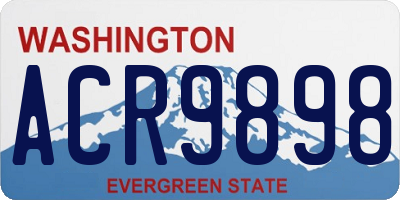 WA license plate ACR9898