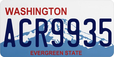 WA license plate ACR9935