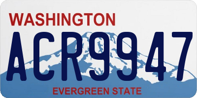 WA license plate ACR9947