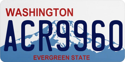 WA license plate ACR9960