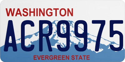 WA license plate ACR9975