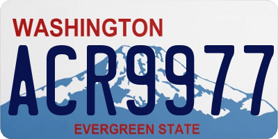 WA license plate ACR9977