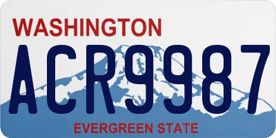 WA license plate ACR9987