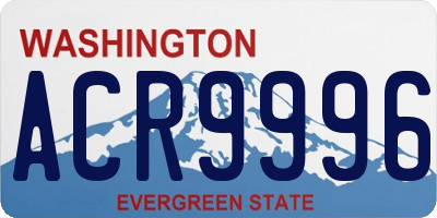 WA license plate ACR9996