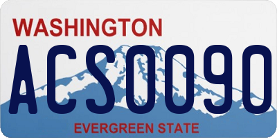 WA license plate ACS0090