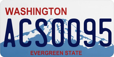 WA license plate ACS0095