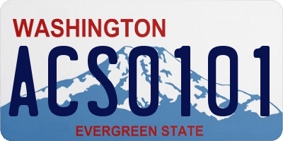WA license plate ACS0101