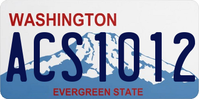 WA license plate ACS1012