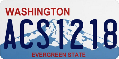 WA license plate ACS1218
