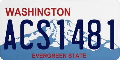 WA license plate ACS1481