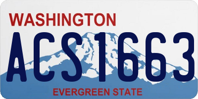 WA license plate ACS1663