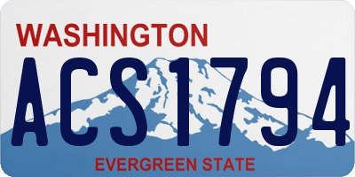 WA license plate ACS1794