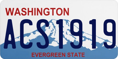 WA license plate ACS1919