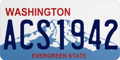 WA license plate ACS1942