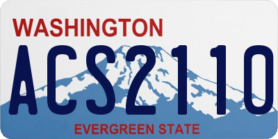 WA license plate ACS2110