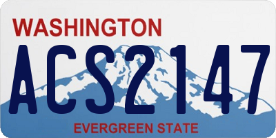 WA license plate ACS2147