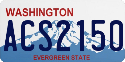 WA license plate ACS2150
