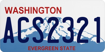 WA license plate ACS2321