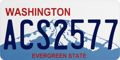WA license plate ACS2577