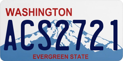 WA license plate ACS2721