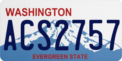 WA license plate ACS2757