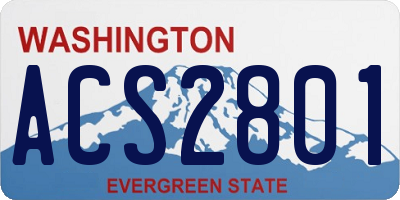 WA license plate ACS2801
