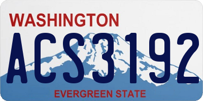 WA license plate ACS3192