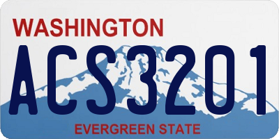 WA license plate ACS3201