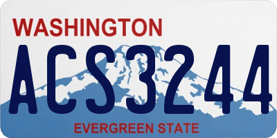 WA license plate ACS3244