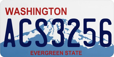 WA license plate ACS3256