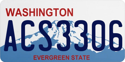 WA license plate ACS3306