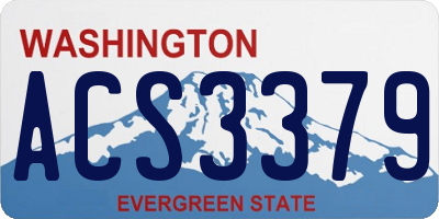 WA license plate ACS3379