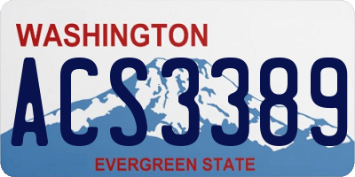 WA license plate ACS3389