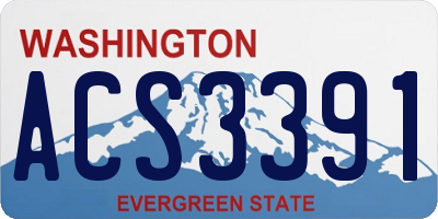 WA license plate ACS3391