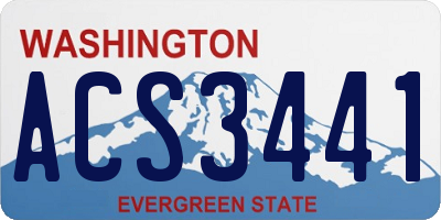 WA license plate ACS3441