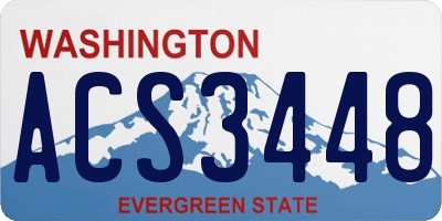 WA license plate ACS3448