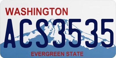WA license plate ACS3535