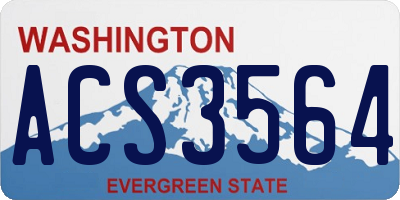 WA license plate ACS3564