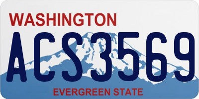 WA license plate ACS3569
