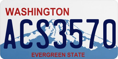 WA license plate ACS3570