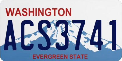 WA license plate ACS3741