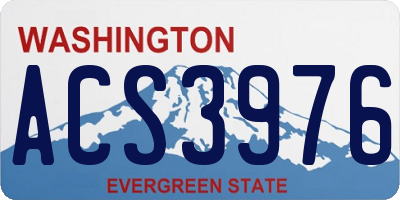 WA license plate ACS3976