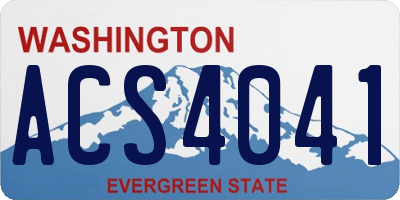 WA license plate ACS4041