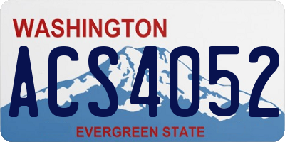 WA license plate ACS4052