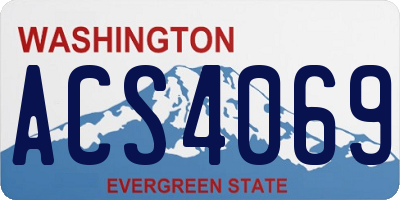 WA license plate ACS4069