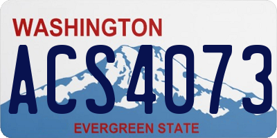 WA license plate ACS4073