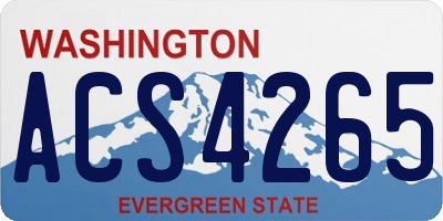 WA license plate ACS4265
