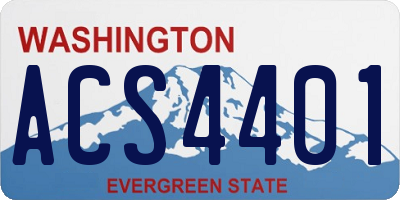 WA license plate ACS4401